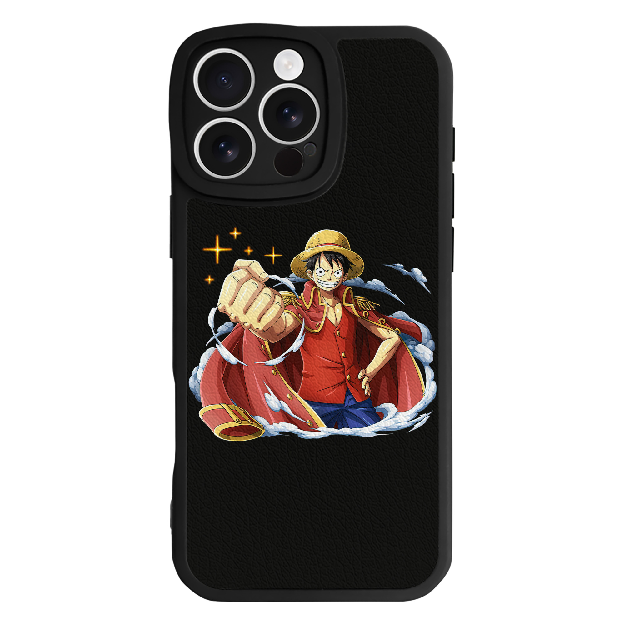 （画像用） ワンピース モンキー・D・ルフィ ONE PIECE Monkey D. Luffy 【iPhone 16シリーズ対応】シリコンスマホケース（レザー調） 材質：シリコン